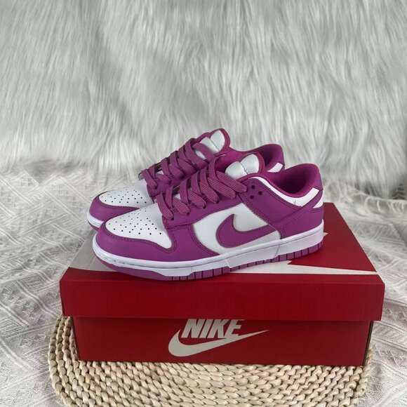 Nike Dunk Low Pink Active Fuchsia GS Sneakers - Picture 1 of 5